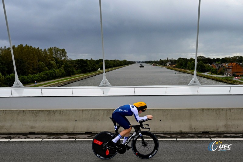 2024 UEC Road European Championships - Limburg - Flanders - Women U23 Individual Time Trial 31,2 km - 11/09/2024 - Anniina Ahtosalo (FIN - Uno-X Mobility) - photo Ivan Benedetto/SprintCyclingAgency?2024